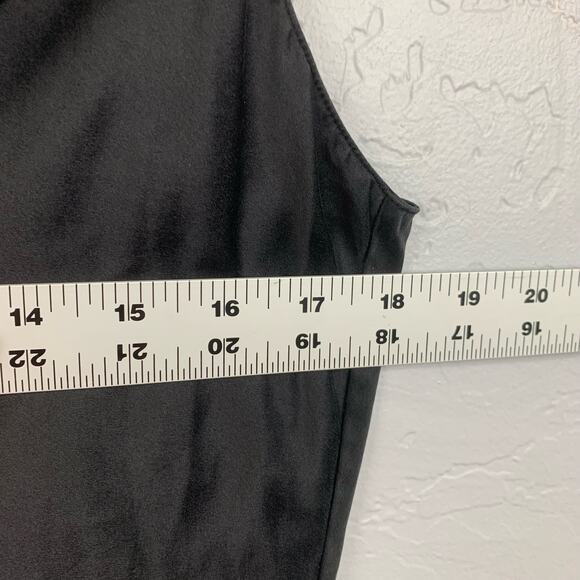 Victorias Secret Slip Dress Gown Womens Large Black Silk Cowl Neck Adj Straps - Picture 5 of 6